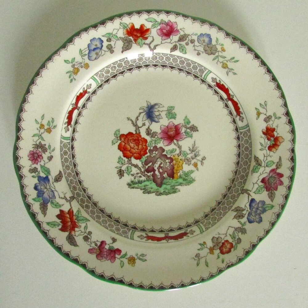 Vintage 7.5" salad plate, Chinese Rose design, Copeland Spode (Lot 3)